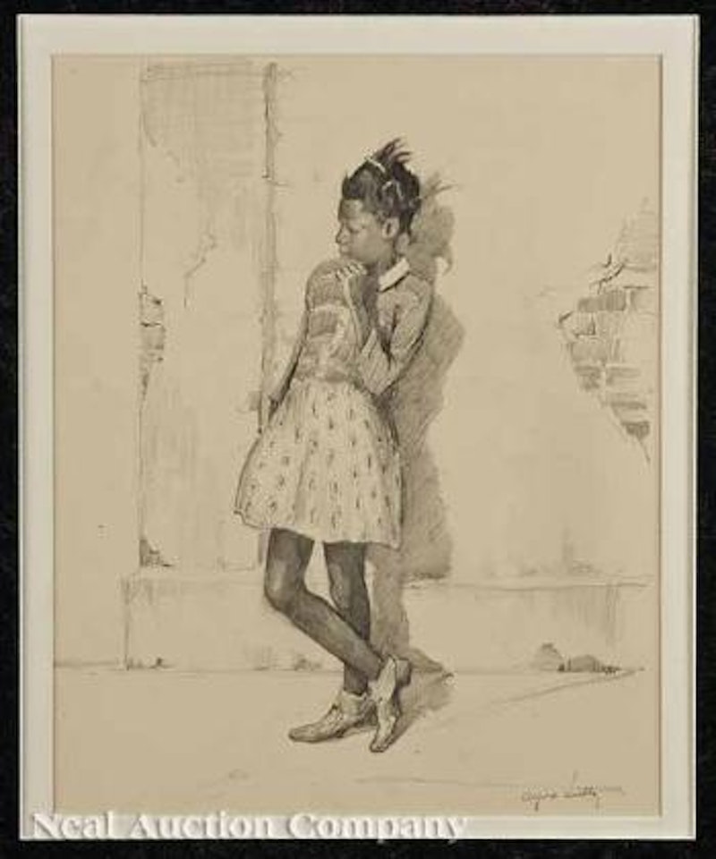 Portrait of a young girl by Alfred Hutty