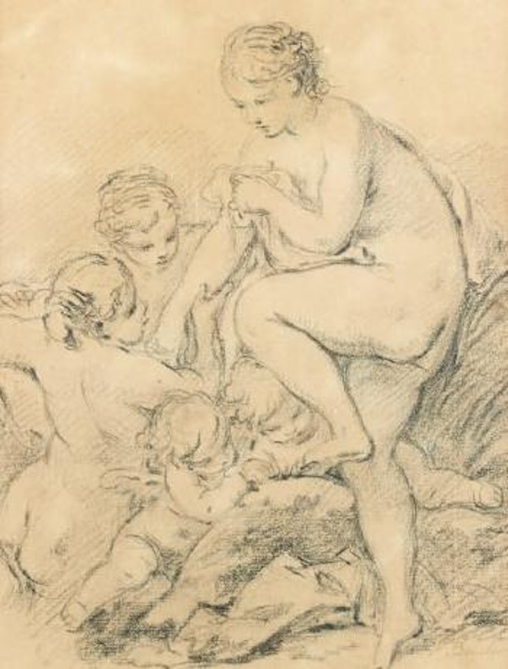 Nymphes au bain by Francois Boucher