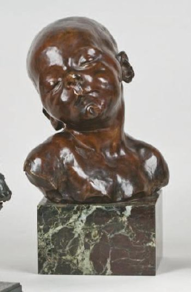 Buste d'enfant endormi, esquisse pour le groupe des petits-enfants de la Reine Victoria by Aime Jules Dalou