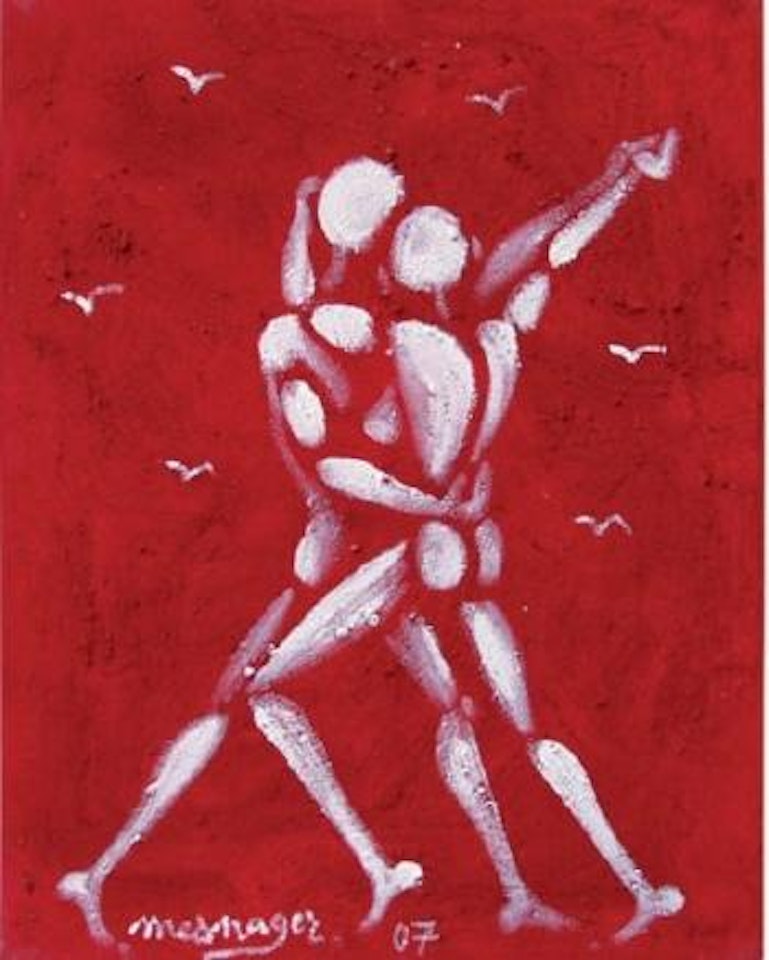 Couple sur rouge by Jérôme Mesnager