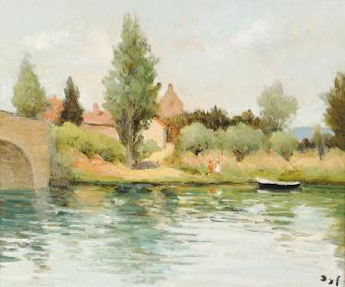 Pont sur la Sarthe by Marcel Dyf