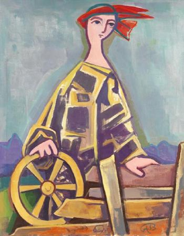 Figur mit Rad by Karl Hofer