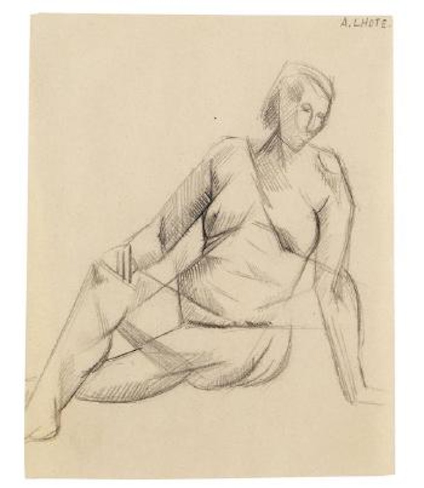 Sitzender Weiblicher Akt mit aufgestutztem Arm by André Lhote