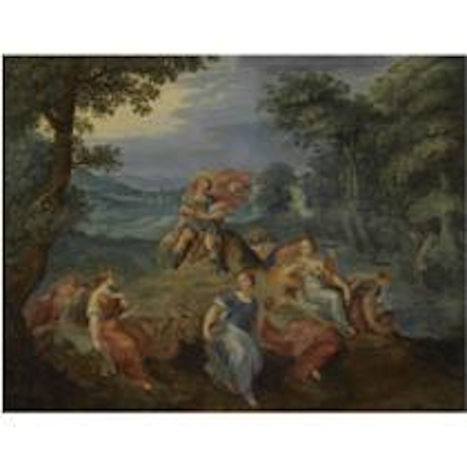 Apollo And The Nine Muses by Frans Francken by Abraham Govaerts