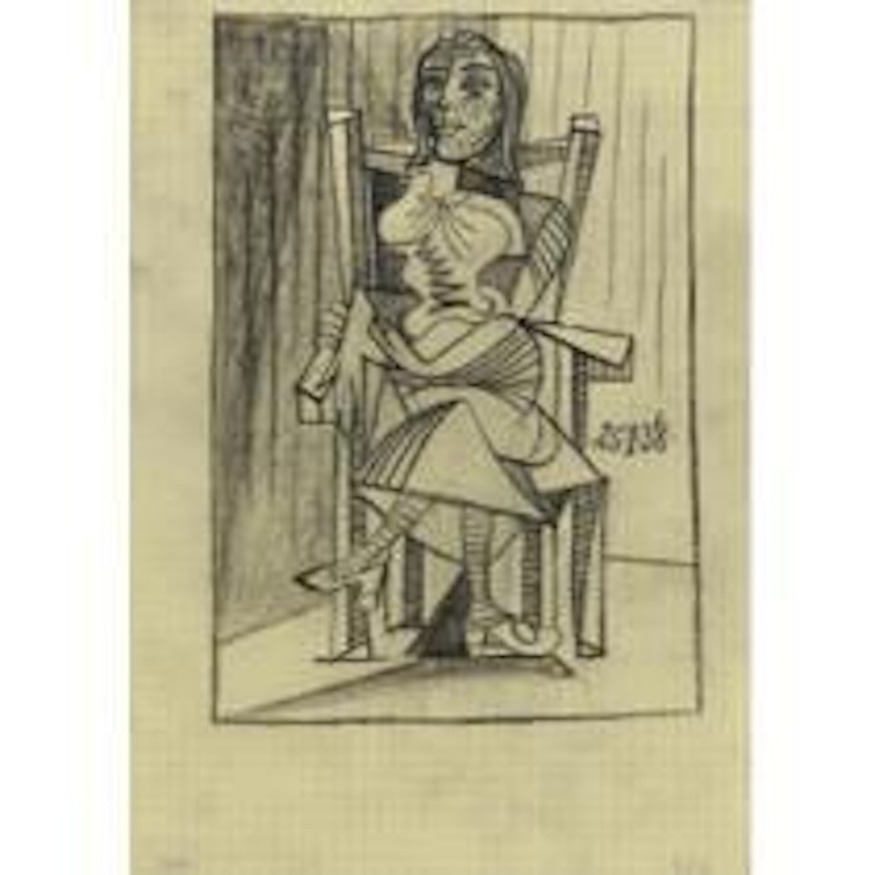 Femme Assise Dans Un Fauteuil by Pablo Picasso