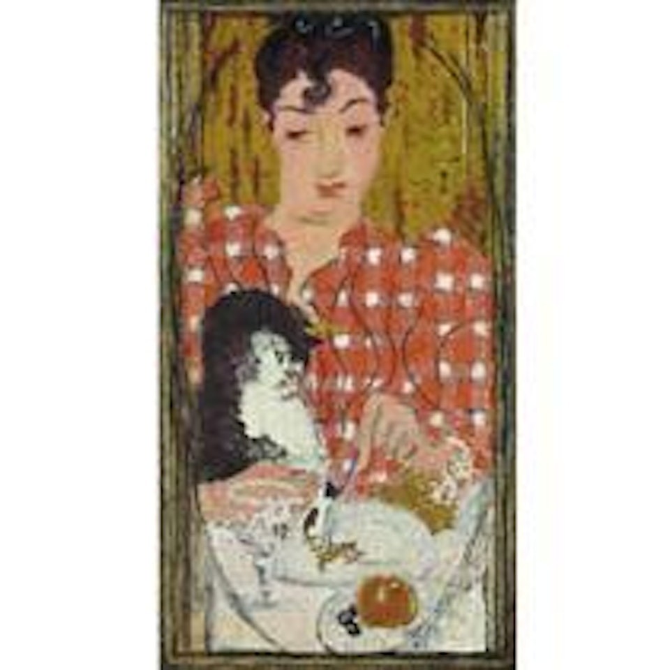 Le Corsage À Carreaux  (Portrait De Mme Claude Terrasse, Soeur De L'artiste) by Pierre Bonnard