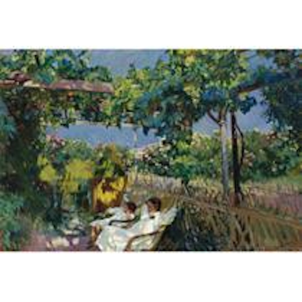 La Siesta En El Jardin by Joaquin Sorolla Y Bastida