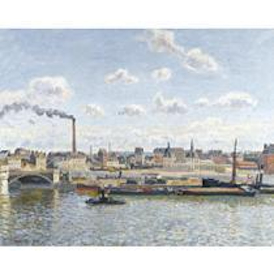 Le Pont Boieldieu Et La Gare D'orléans, Rouen, Soleil by Camille Pissarro