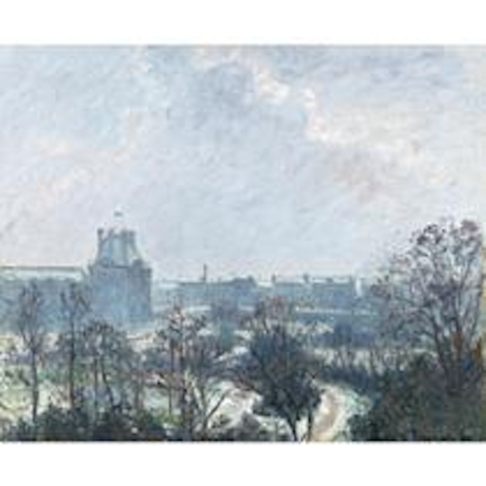 Le Jardin Des Tuileries Et Le Pavillon De Flore, Effet De Neige by Camille Pissarro