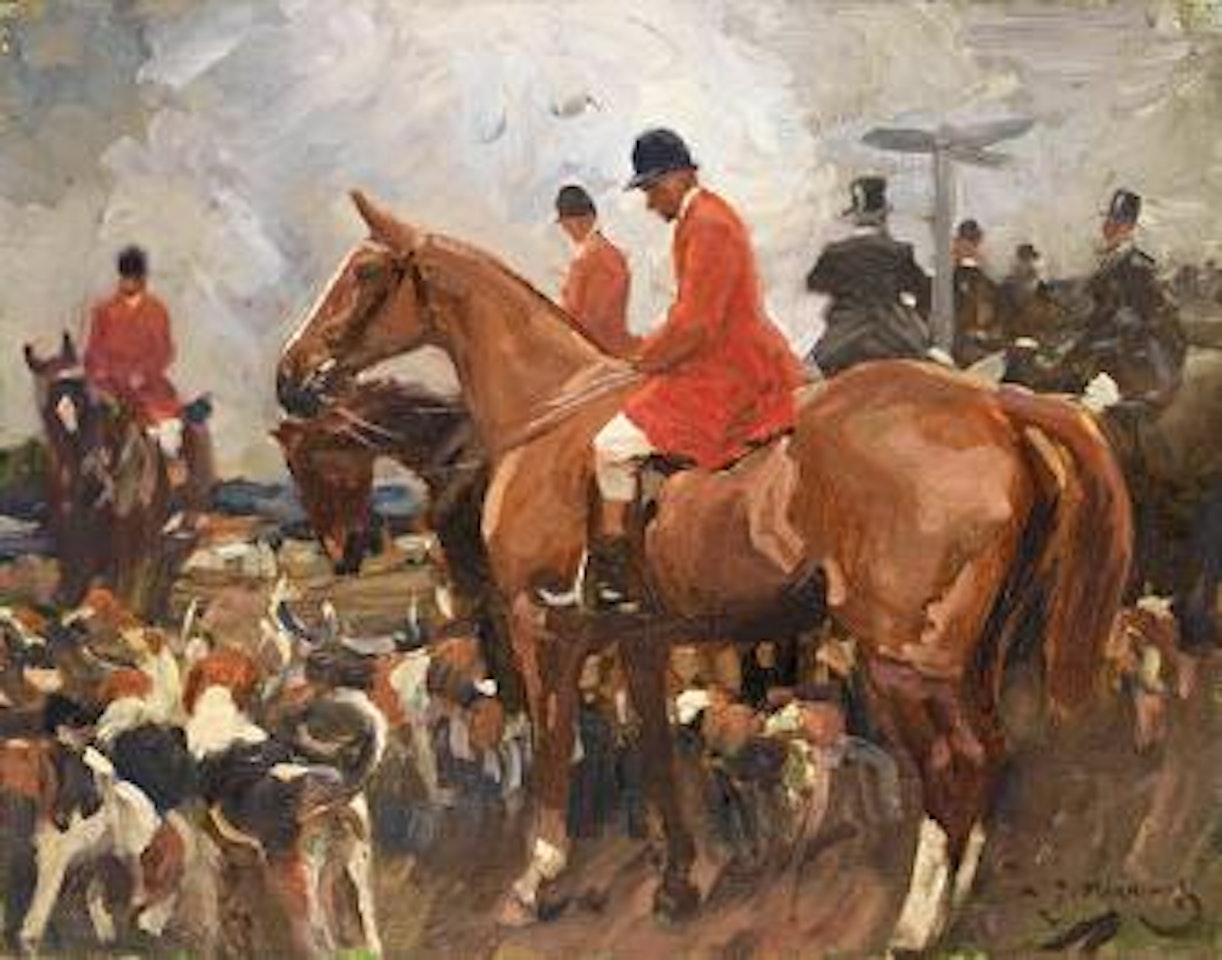 Meet at the crossroads by Alfred James Munnings