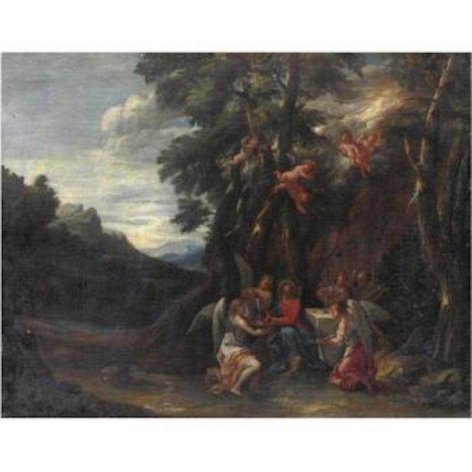 Cristo E Gli Angeli Nell'orto Di Getsemani by Annibale Carracci