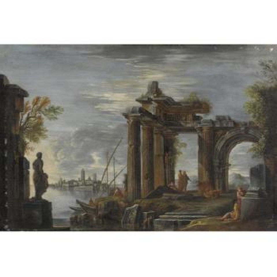 Paesaggio Romano Con Rovine Classiche by Giovanni Ghisolfi