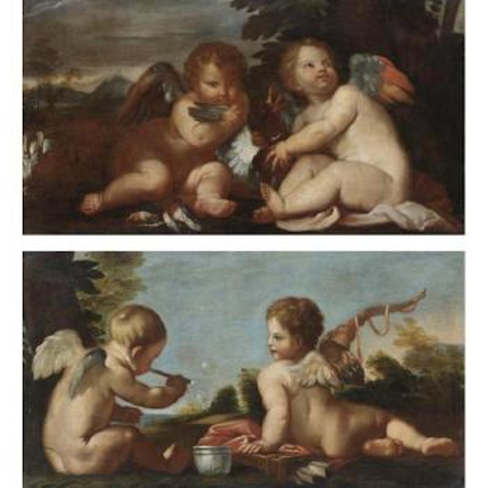 Scene Con Putti Che Giocano by Roman School