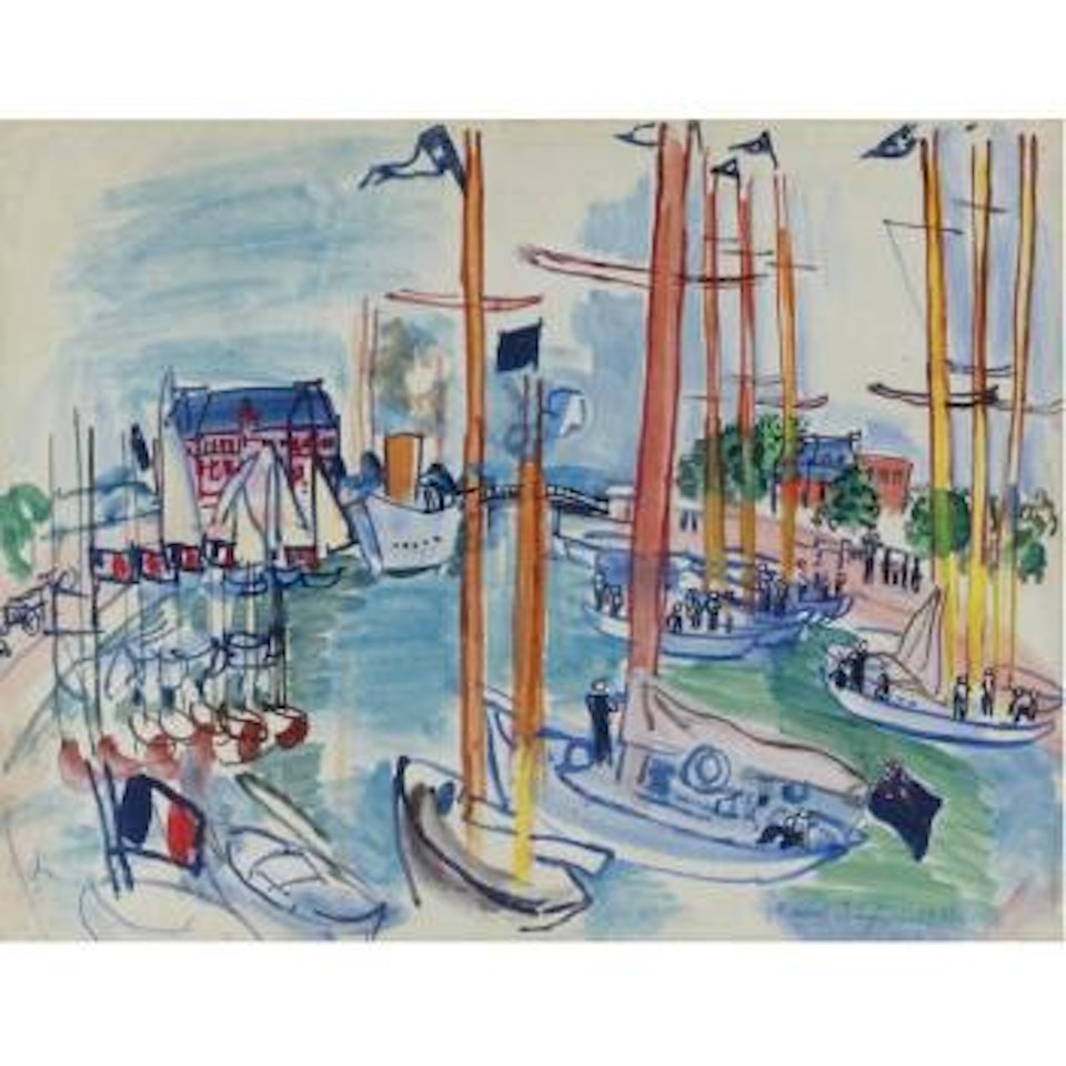 Deauville, Les Yachts Au Mouillage by Raoul Dufy