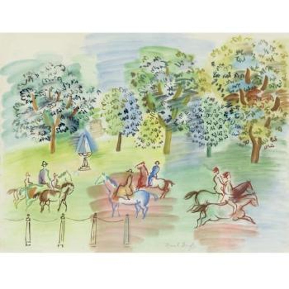 Promenade À Cheval Au Bois by Raoul Dufy