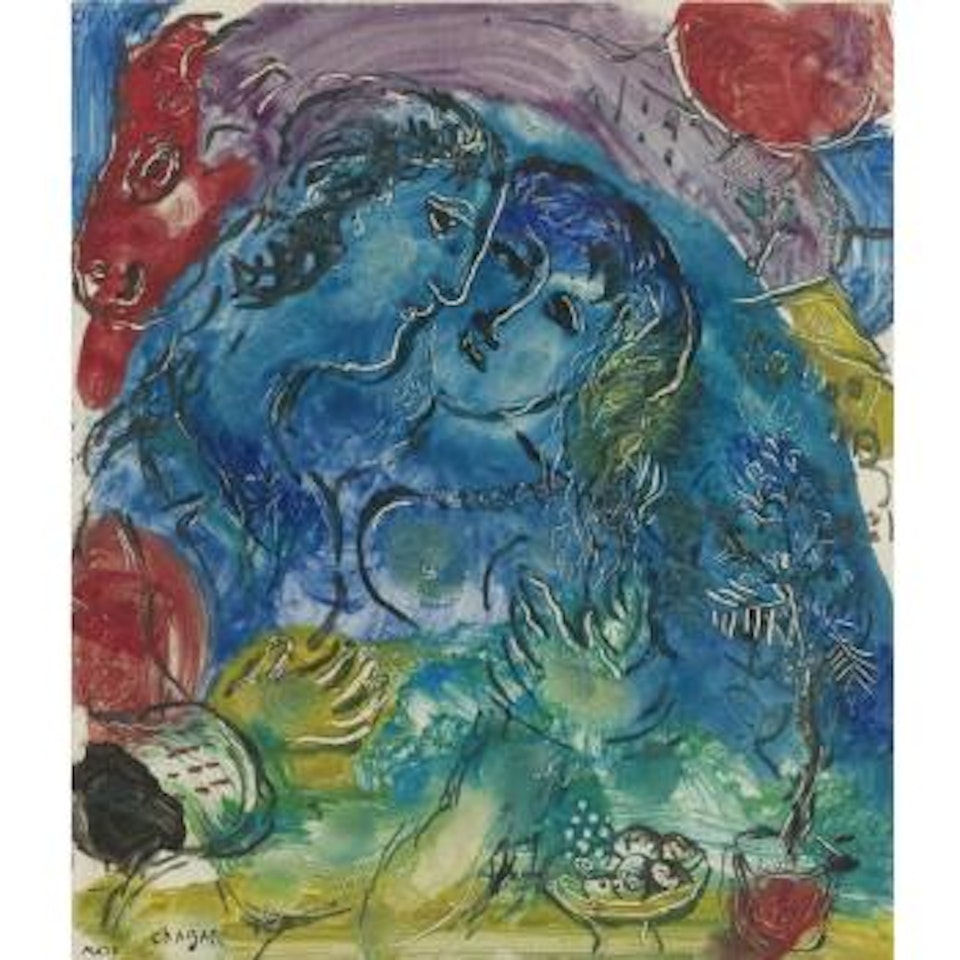 Couple Assis by Marc Chagall