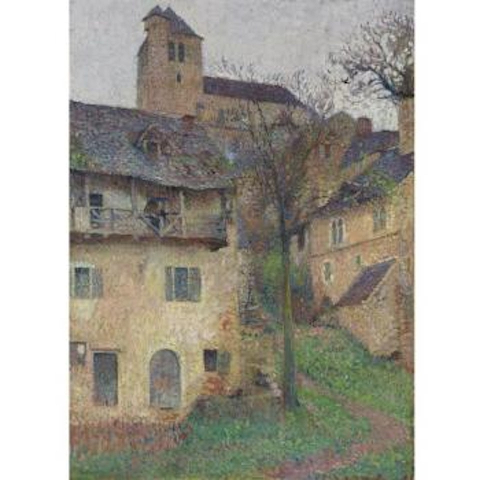 Rue Montant Vers L'église De Saint-cirq-lapopie by Henri Jean Guillaume Martin