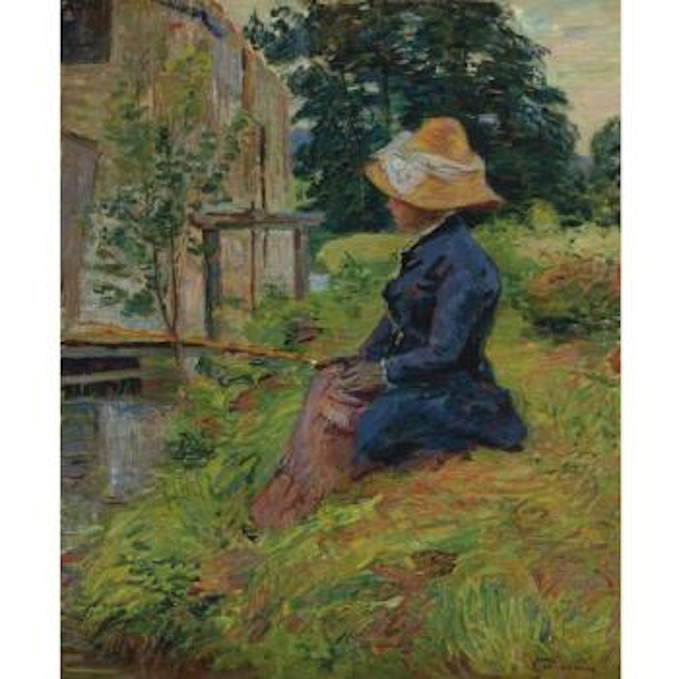 Madame Guillaumin À La Pêche by Armand Guillaumin