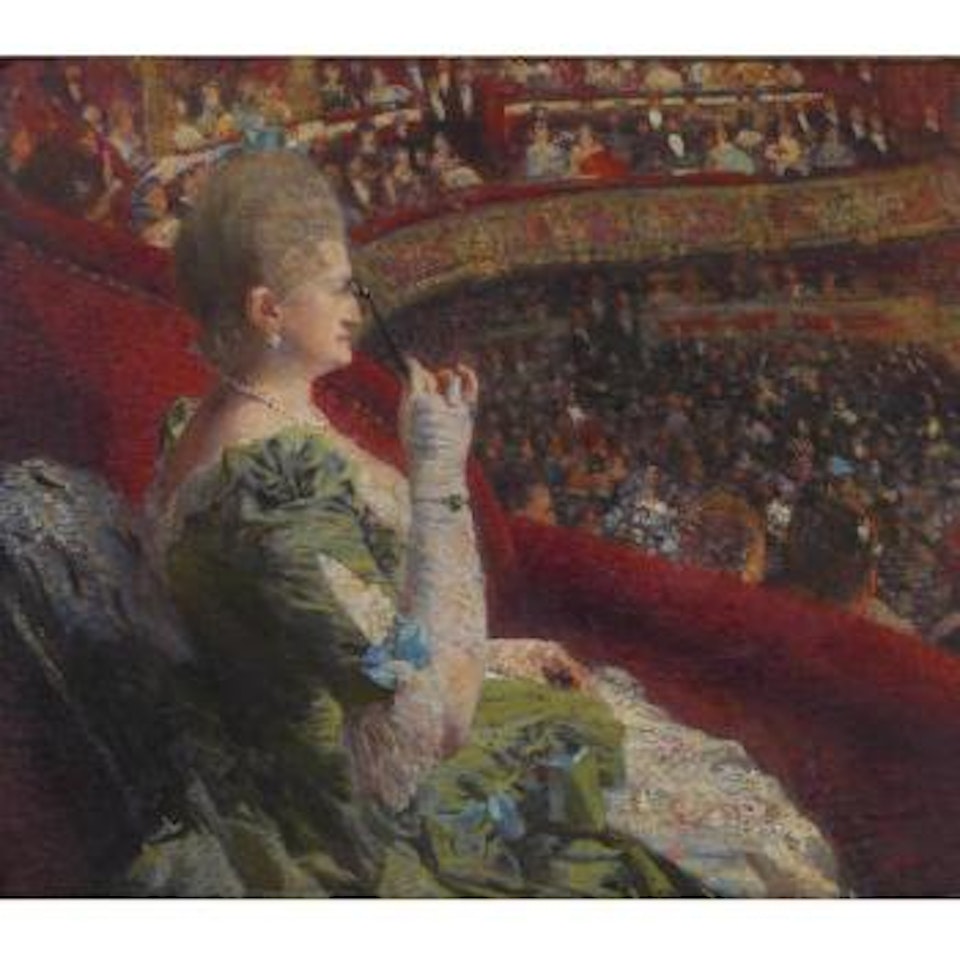 Madame Edmond Picard Dans Sa Loge Au Théâtre De La Monnaie by Theo van Rysselberghe
