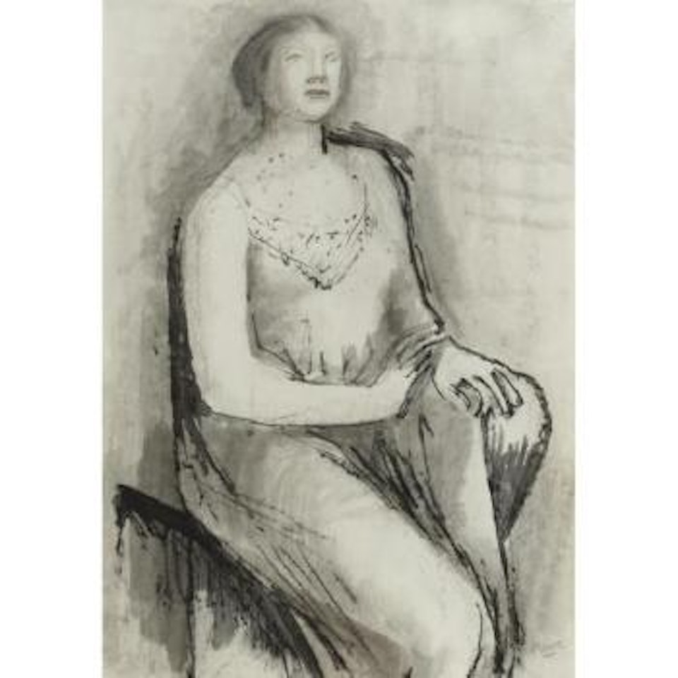 Draped Seated Girl by Henry Moore