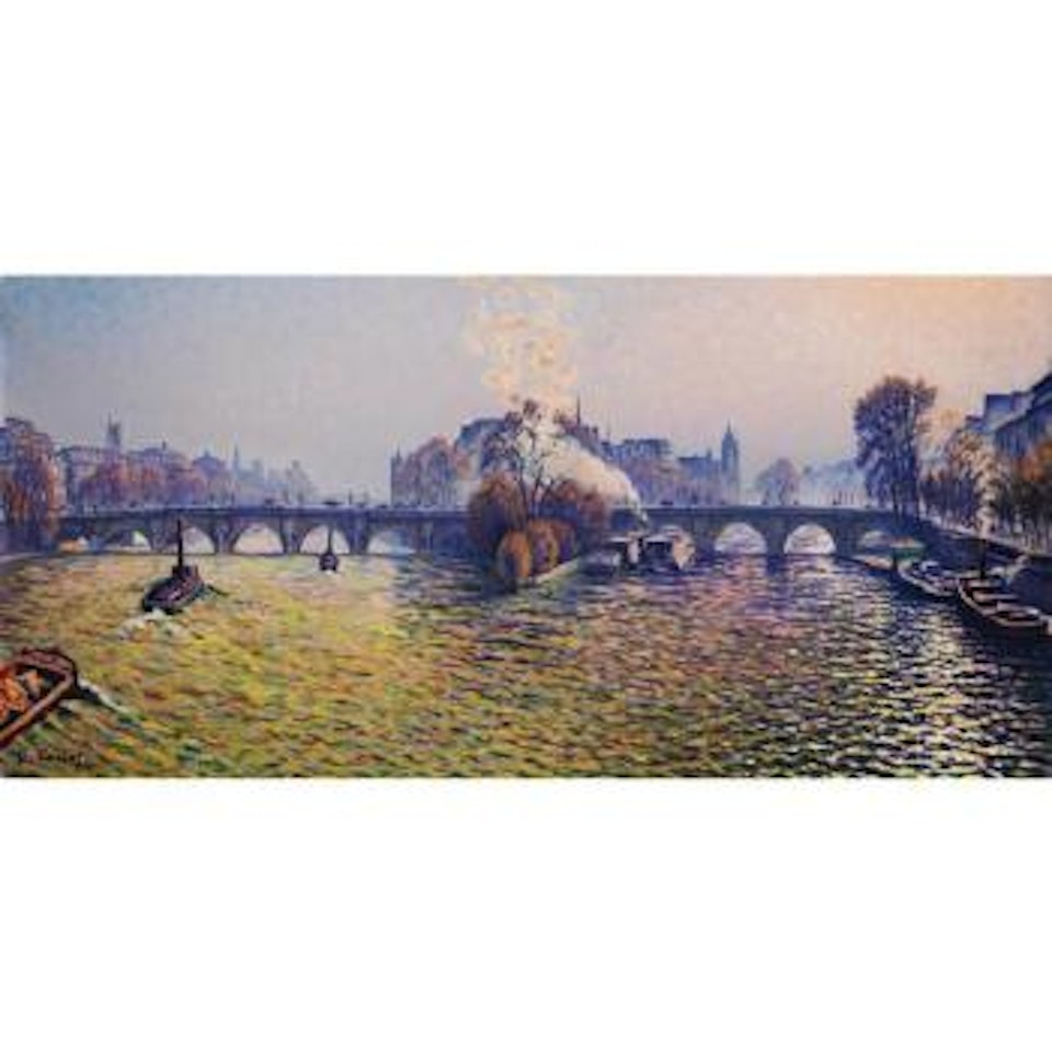 Pont-neuf, Automne, Bateaux-lavoir by Gustave Cariot