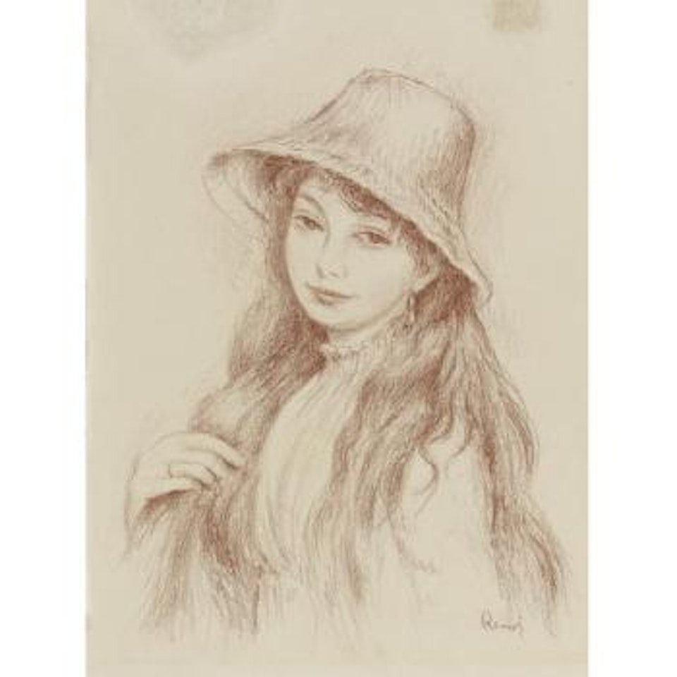 Jeune Fille Au Chapeau by Pierre-Auguste Renoir