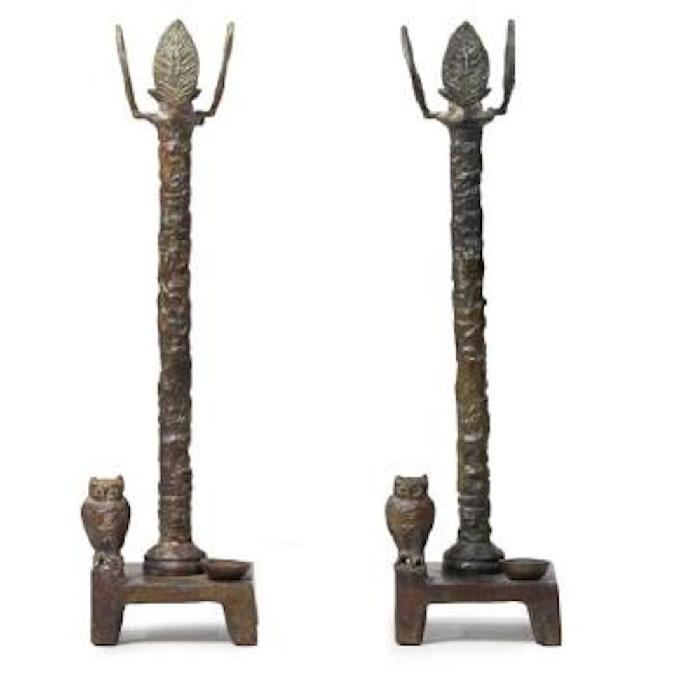 Lampes Aux Hiboux (Deuxième Version) by Diego Giacometti