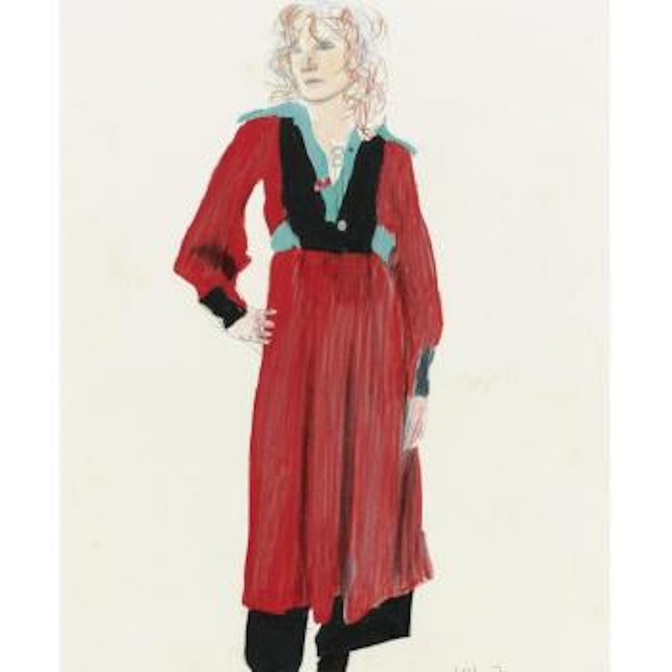 Celia In Red by David Hockney