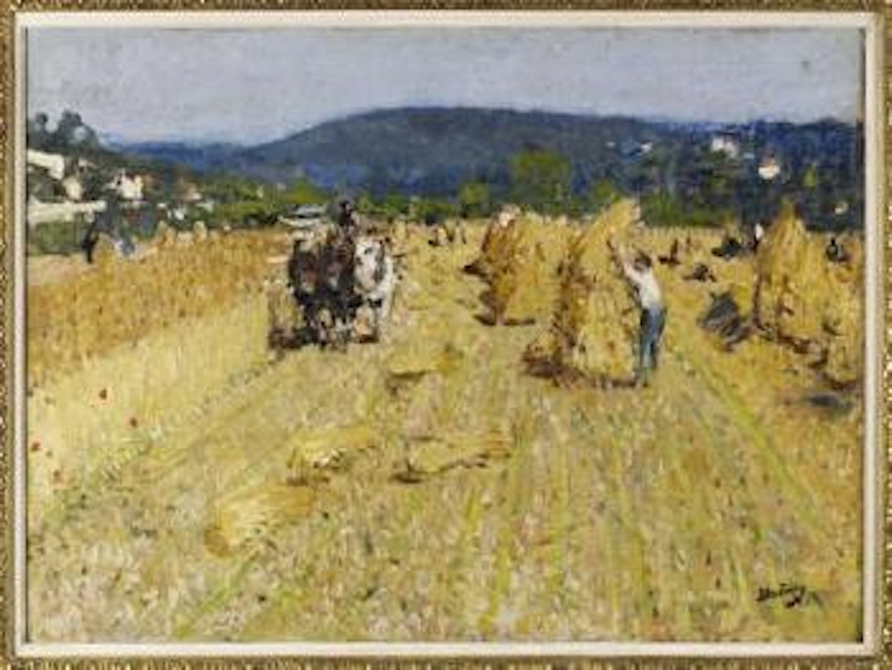 Le moisson a Fontainbleau by Pierre Eugène Montezin
