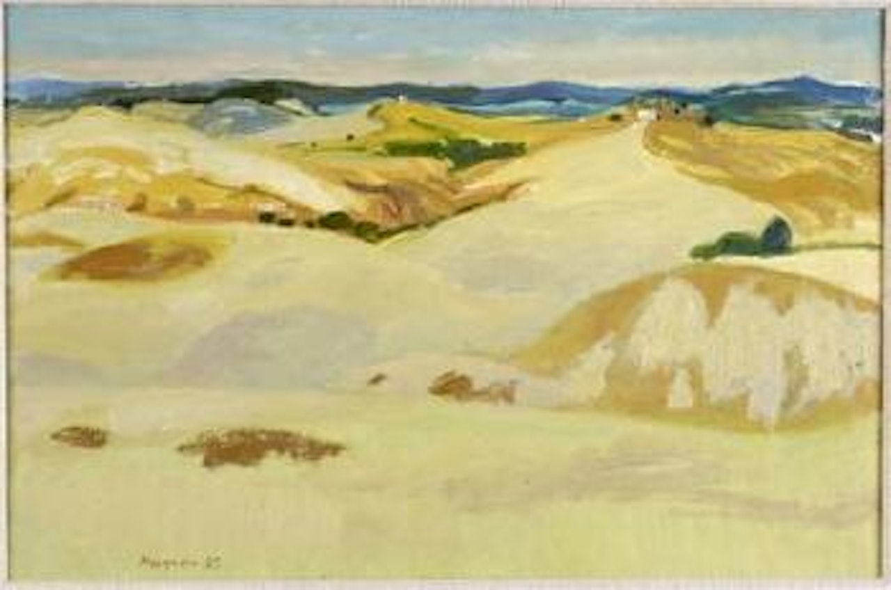 Landscape near Asciano by Alberto Morrocco