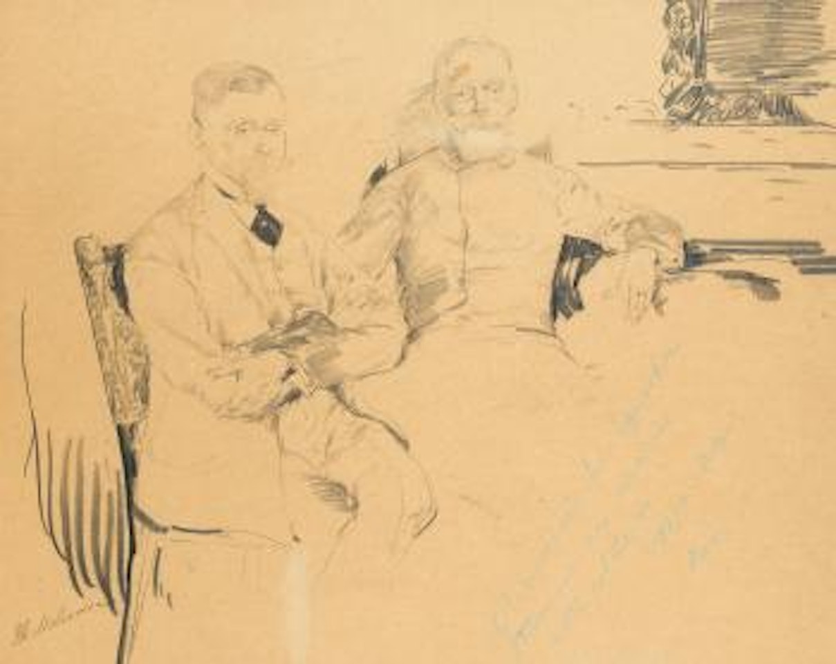 Portrait of two gentlemen by Filip Malyavin