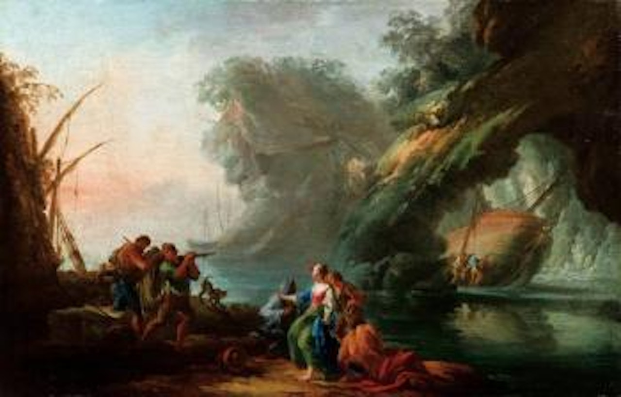 Marina con figure by Claude Joseph Vernet