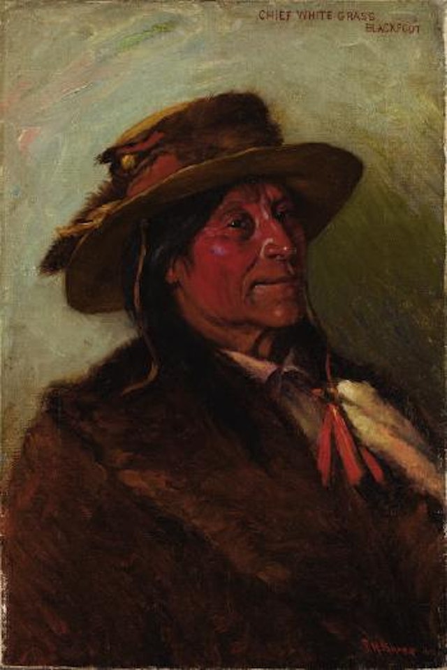 Portrait of Chief White Grass by Joseph Henry Sharp