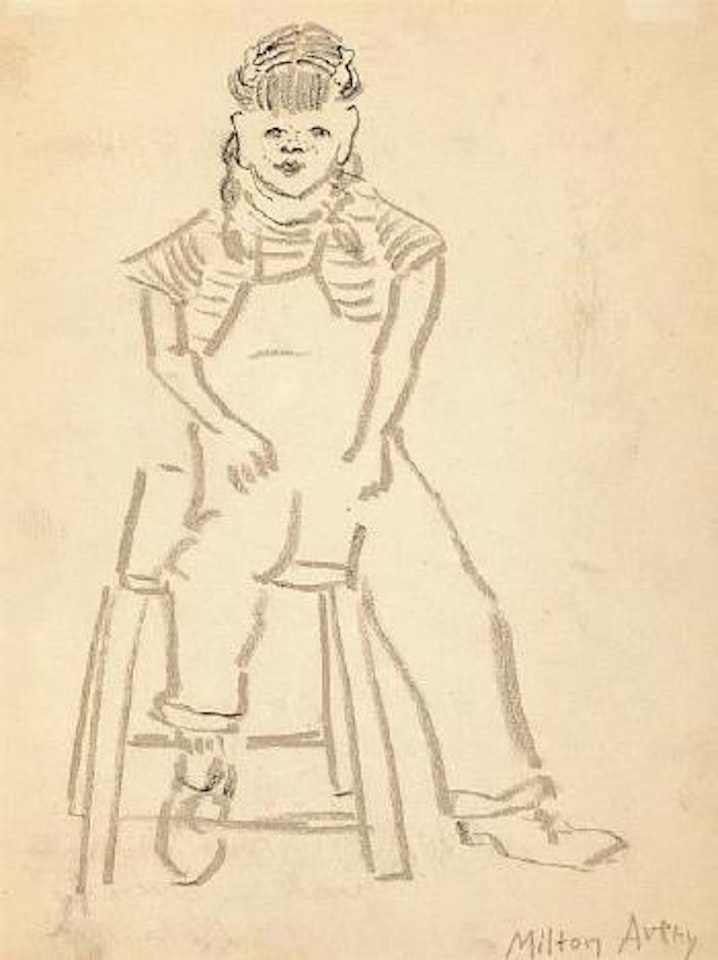 March in overalls by Milton Avery