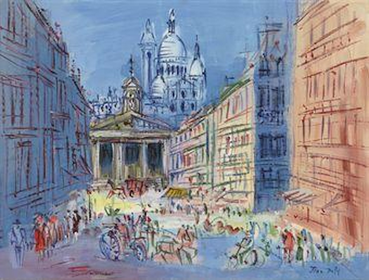 Rue Laffitte by Jean Dufy