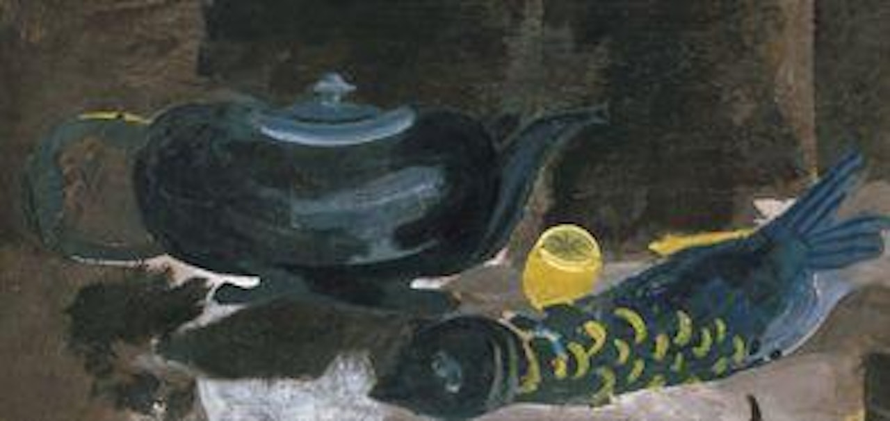 Nature morte à la théière, au citron et au poisson by Georges Braque