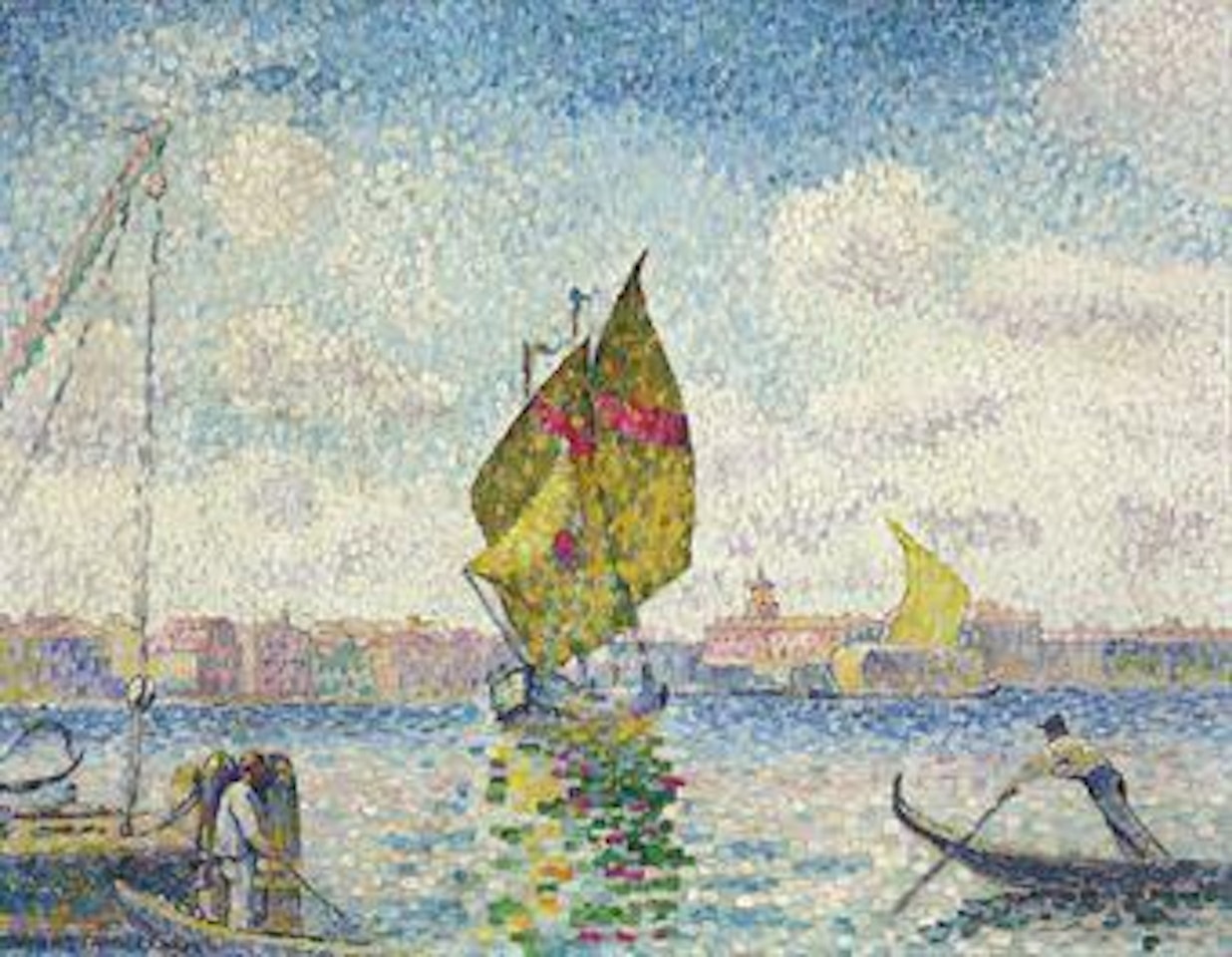 Barques à voiles sur la Giudecca or Venise, Marine by Henri Edmond Cross