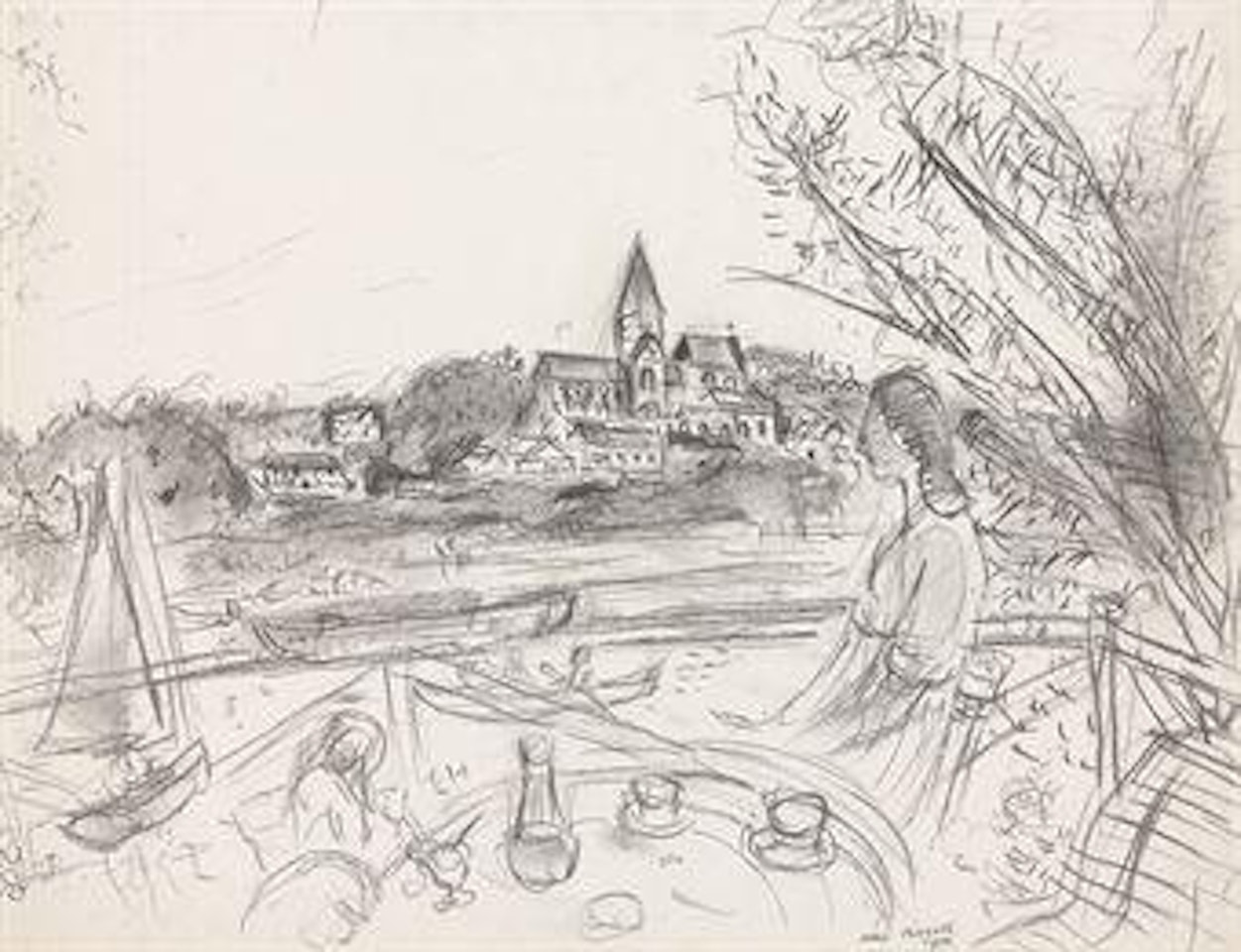 La Seine à Villennes by Marc Chagall