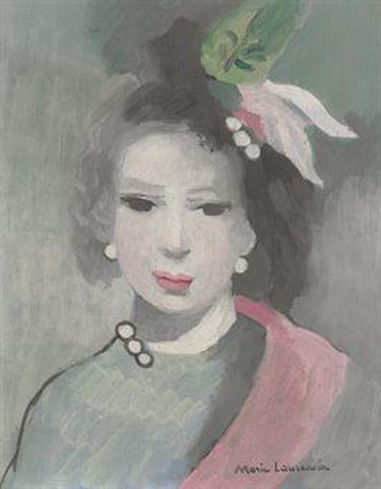Jeune femme aux perles by Marie Laurencin