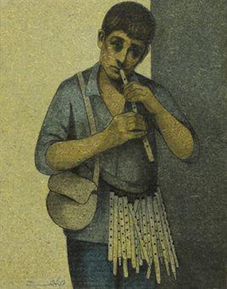 The Flute Seller by Louai Kayali