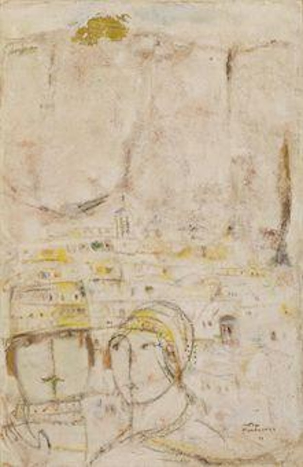 Study in White for Maaloula by Fateh Moudarres