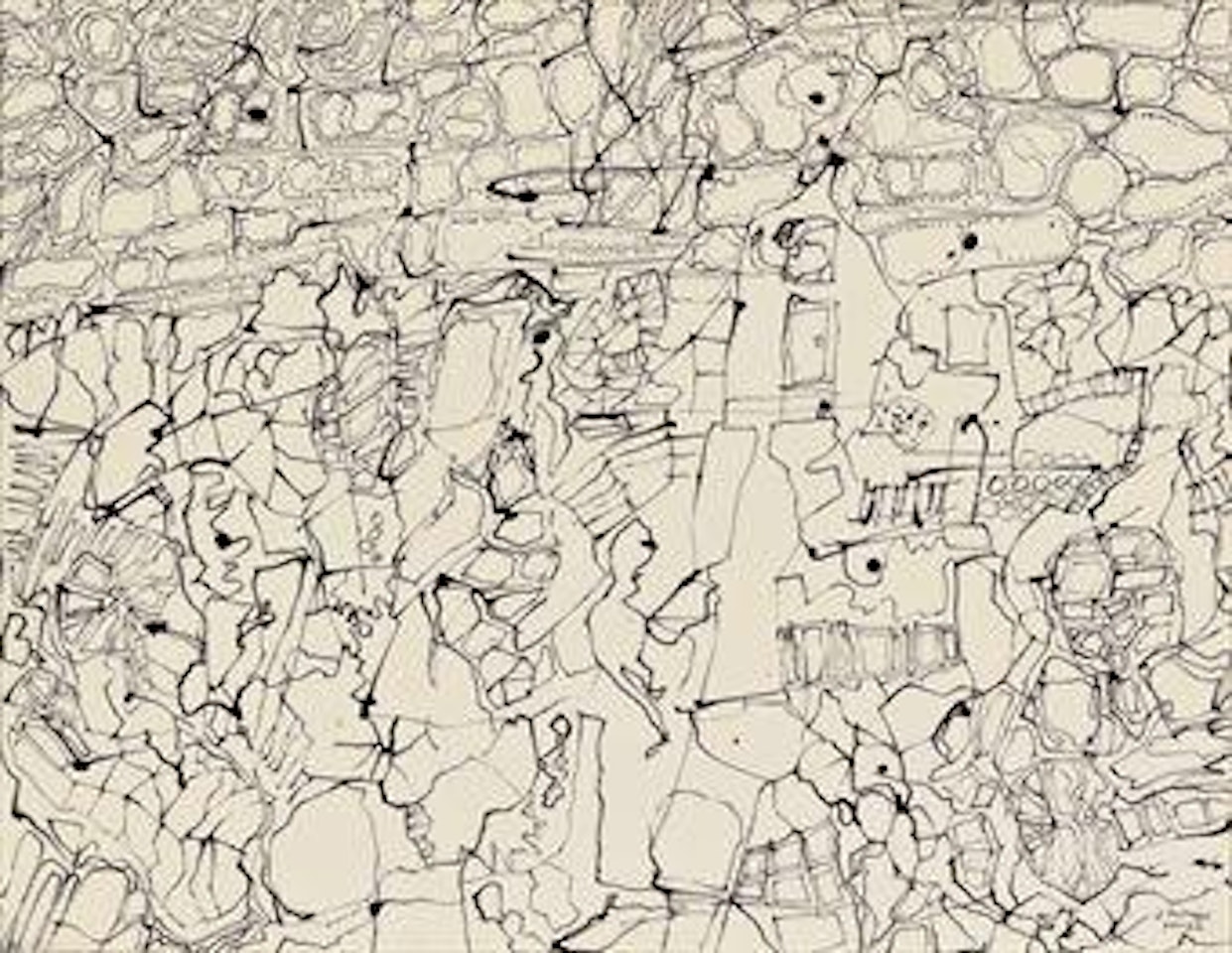 Paysage au Salut Ã  la FenÃªtre by Jean Dubuffet
