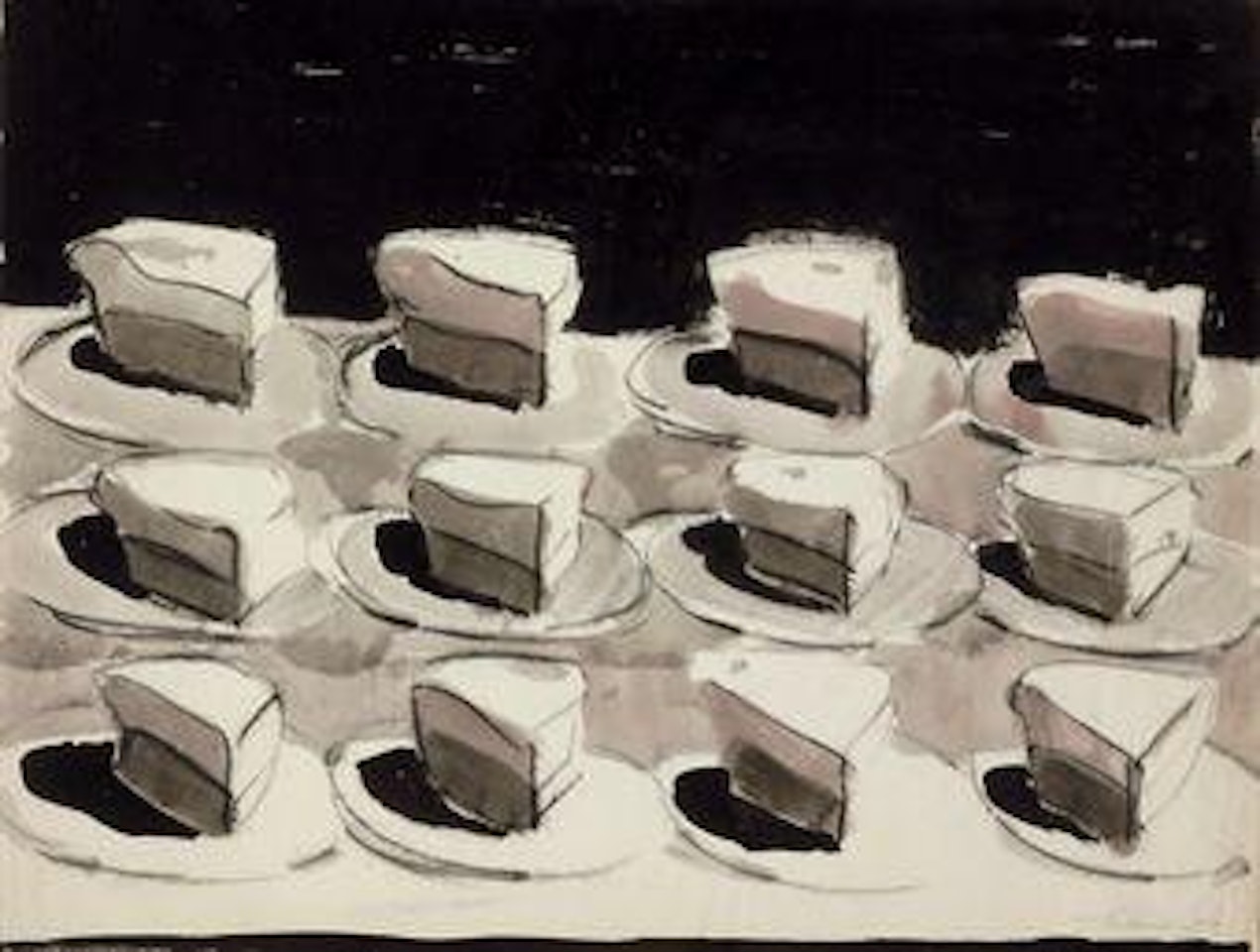 Shelf of Pies by Wayne Thiebaud