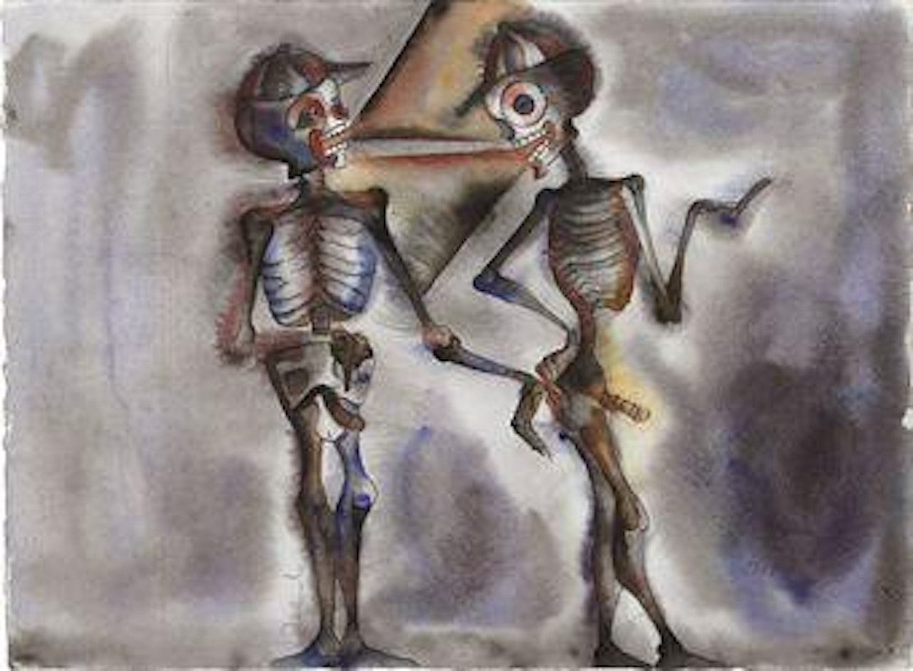Dos muertes con cachucha by Francisco Toledo