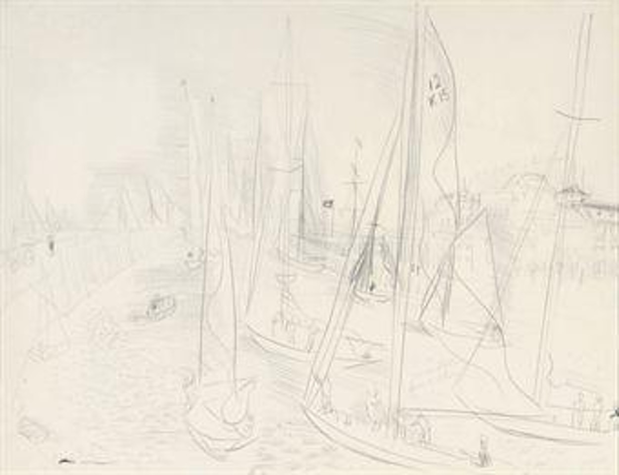 Les yachts à Deauville by Raoul Dufy