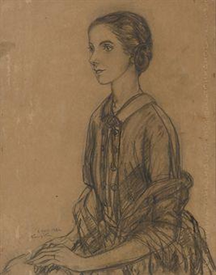 Portrait de la Comtesse de Talance de la Barre by Leonard Tsuguharu Foujita