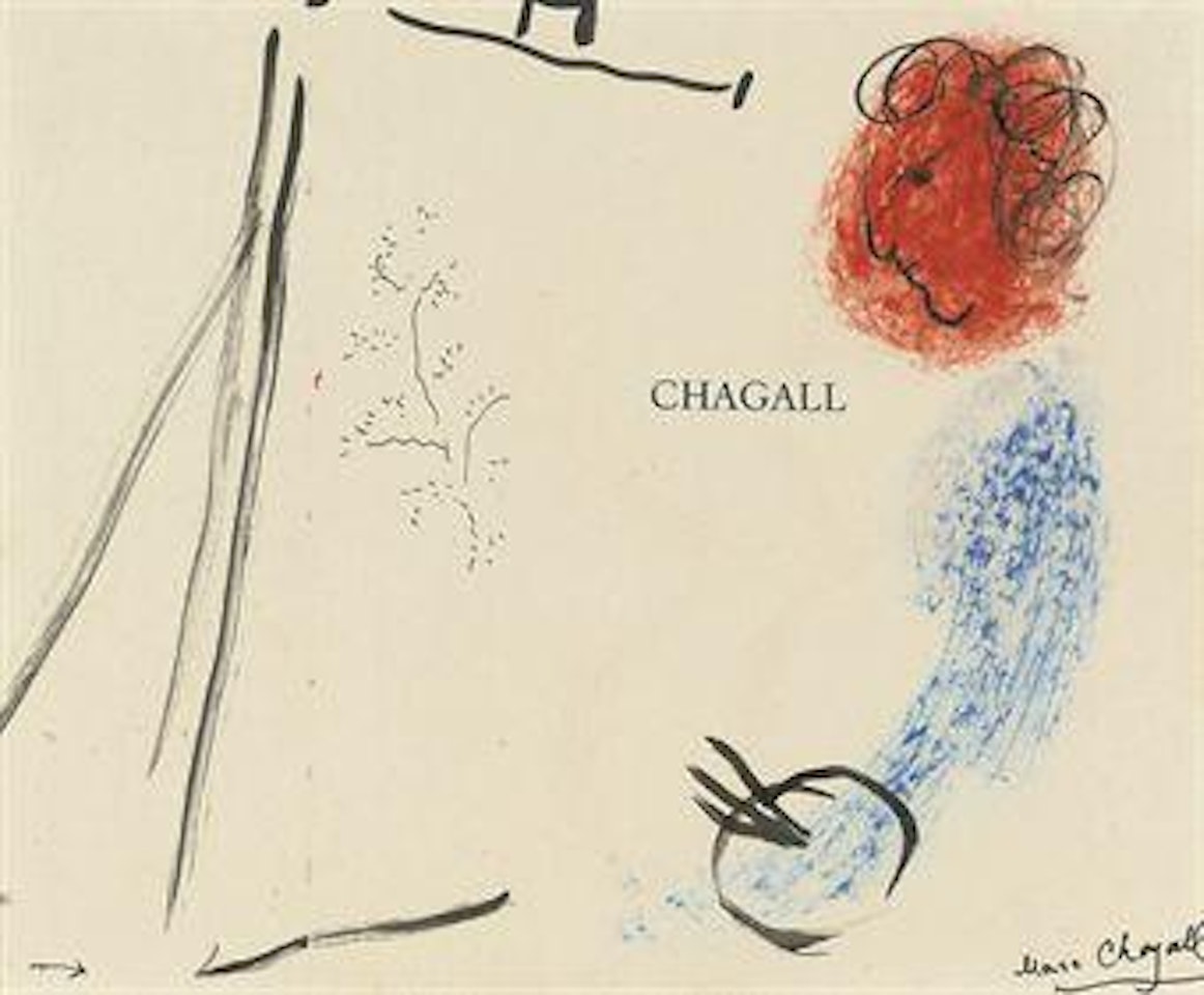 Peintre au visage rouge by Marc Chagall