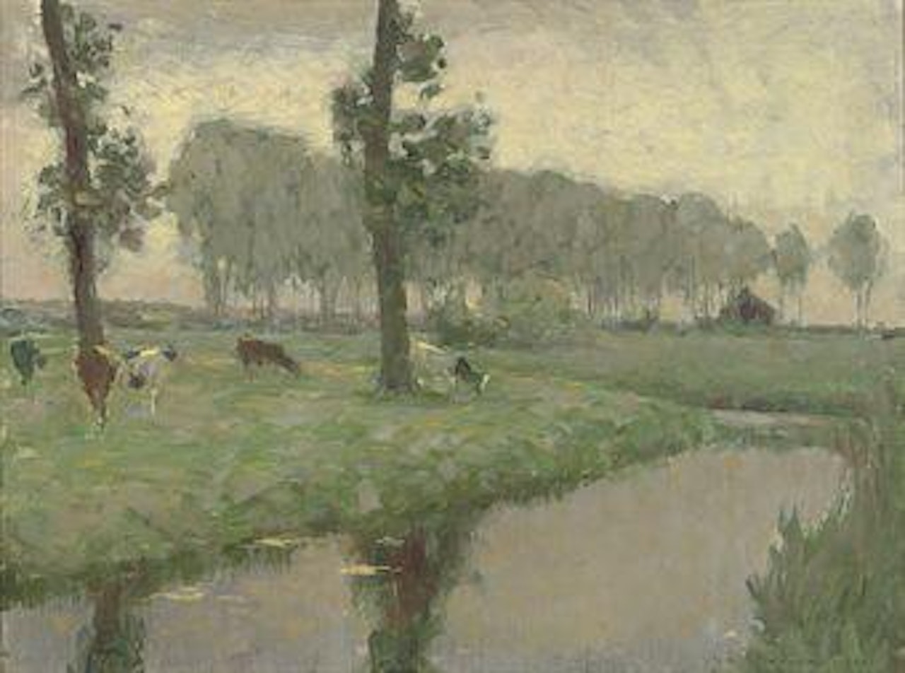 La prairie au bord de l'eau by Henri Le Sidaner
