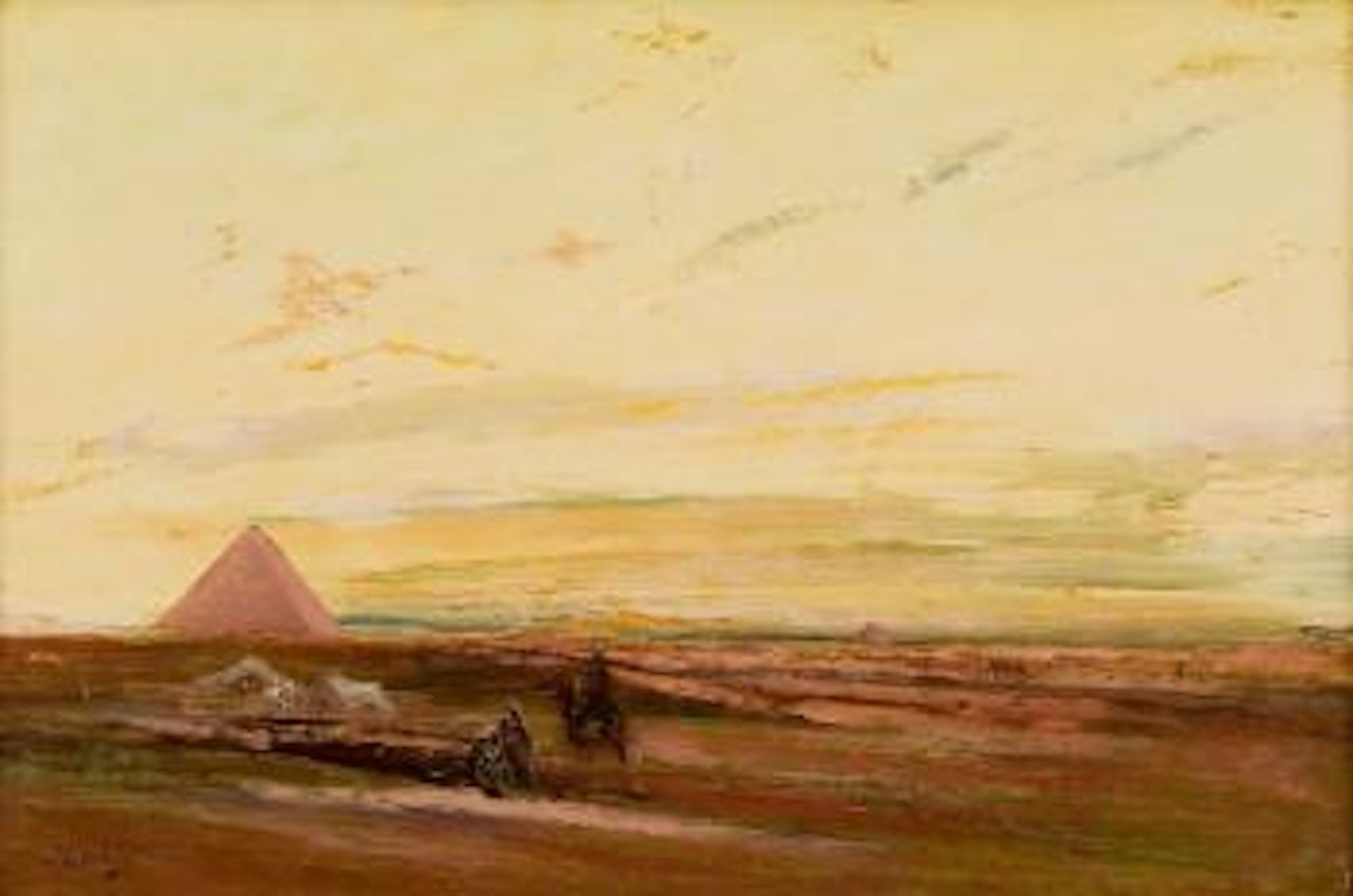 Campement pres de la pyramide by Narcisse Berchere
