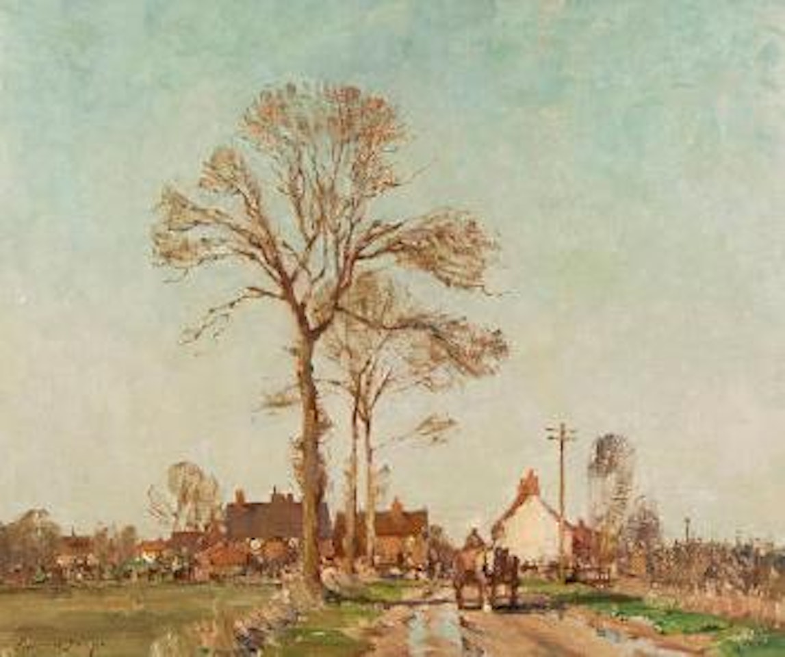 A Suffolk village by Edward Seago